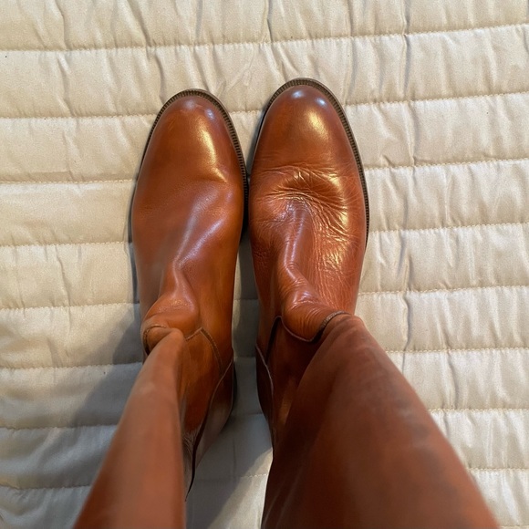 Charles David | Brown Genuine Leather Riding Boots - Picture 2 of 5